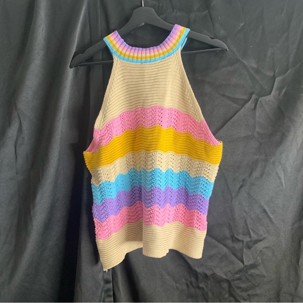 Revolve THML Crochet Knit Halter Top - Picture 3 of 6